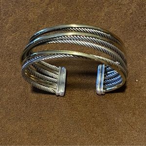 David Yurman Two Toned 18k Gold Cuff